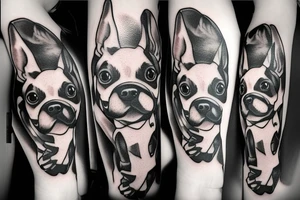 Happy toy-terrier tattoo idea