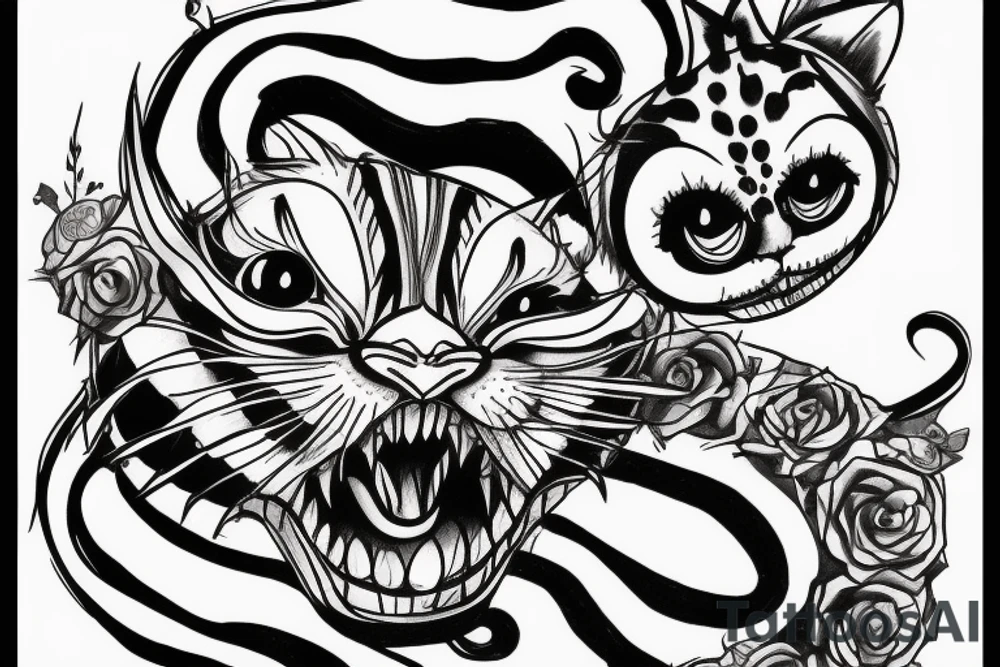 Cheshire cat from nightmares tattoo idea