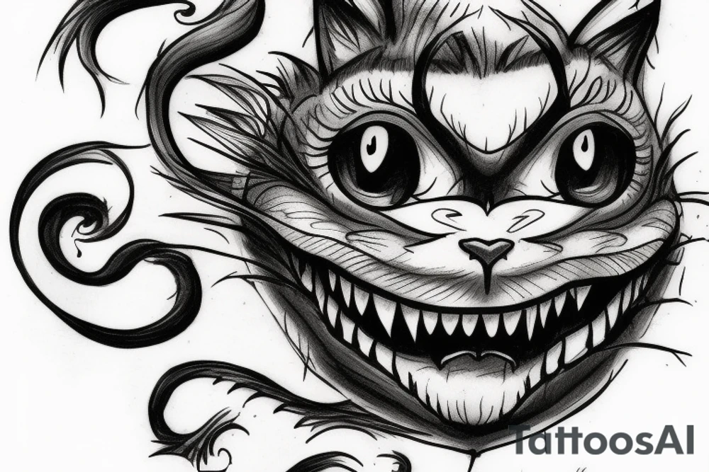Cheshire cat from nightmares tattoo idea