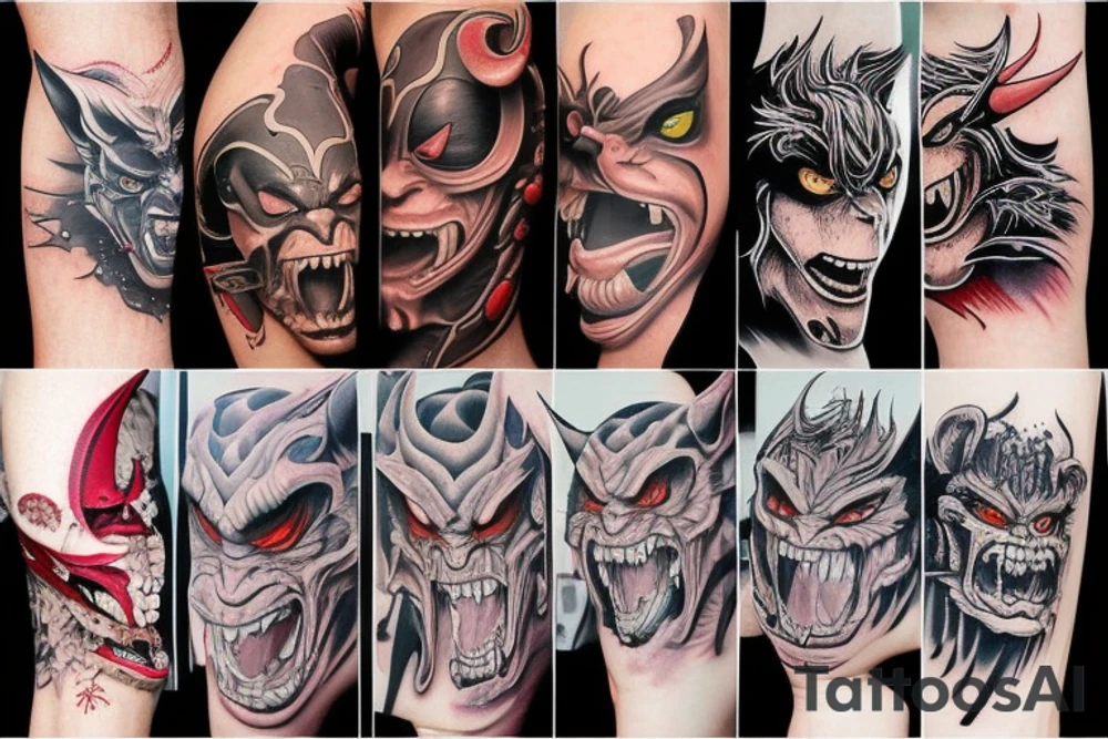 demon Oni tattoo idea