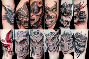 demon Oni tattoo idea