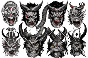 demon Oni tattoo idea