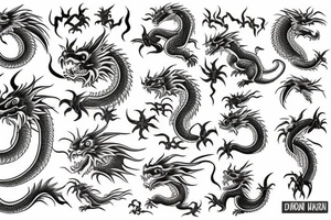 Japan dragon tattoo idea