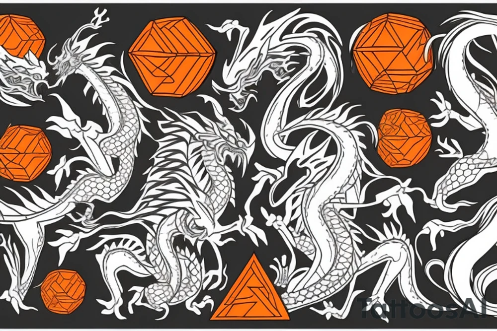 orange dragon tattoo idea