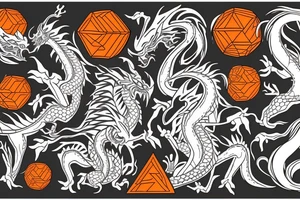 orange dragon tattoo idea