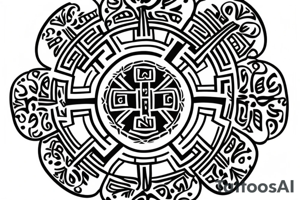 Orthodox cross tattoo idea