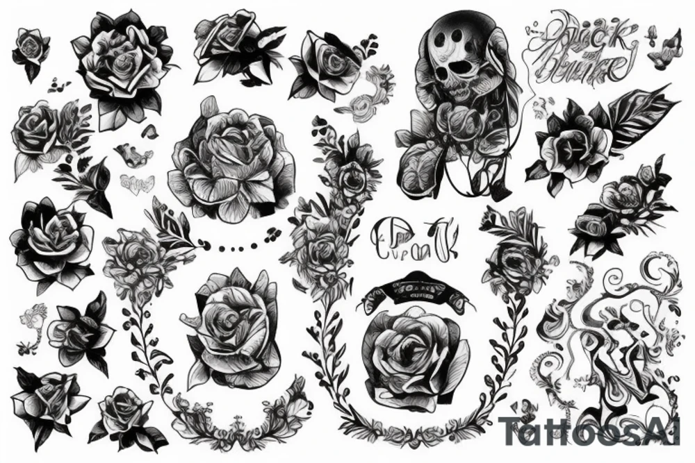 сакура и японские замки tattoo idea
