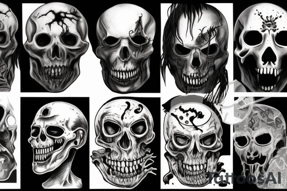 All horror characters tattoo idea
