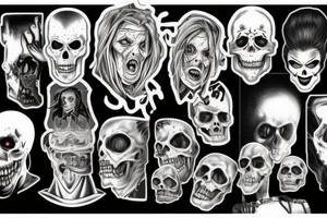 All horror characters tattoo idea