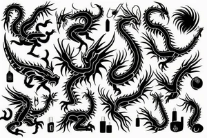 orange dragon tattoo idea