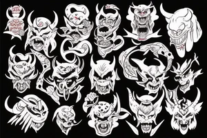 demon Oni tattoo idea