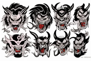 demon Oni tattoo idea