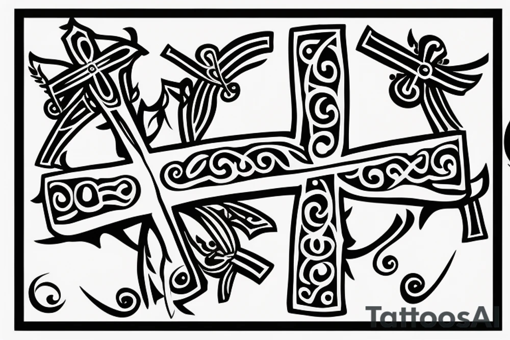 Orthodox cross tattoo idea
