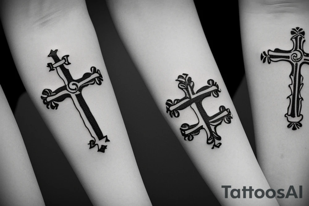 Orthodox cross tattoo idea