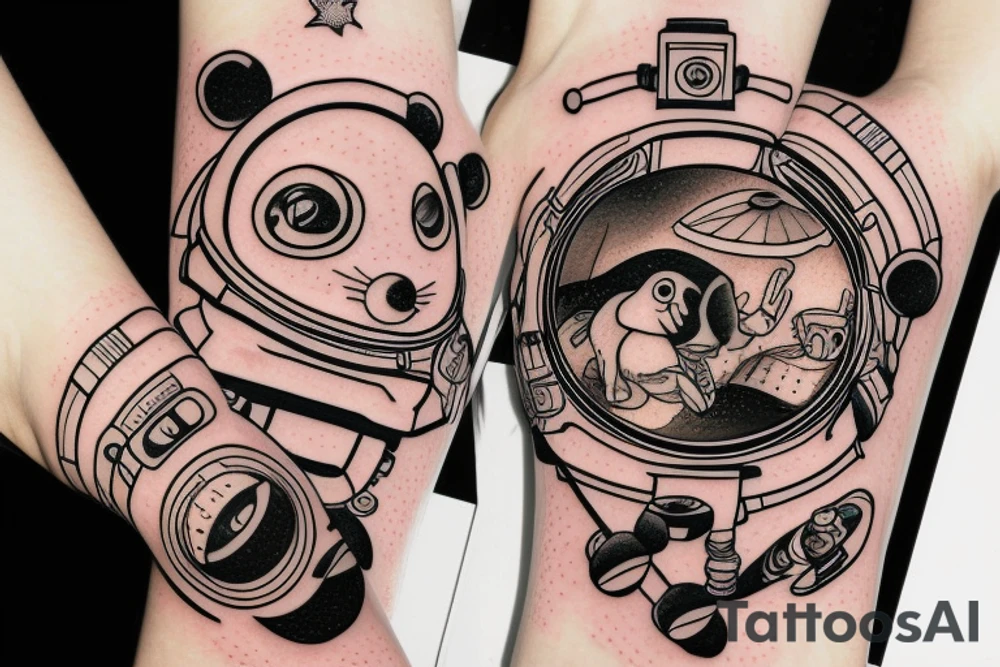 mouse astronaut tattoo idea