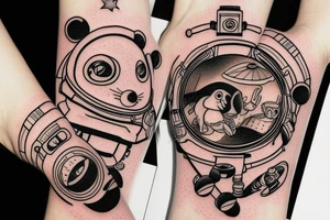 mouse astronaut tattoo idea