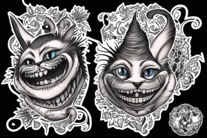Cheshire cat from hell tattoo idea
