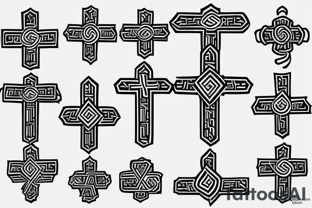 Orthodox cross tattoo idea