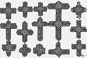 Orthodox cross tattoo idea