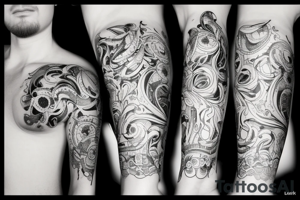 Казак на коне держит летучую мышь за лапу tattoo idea