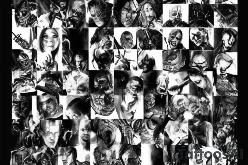 All antagonists from resident evil in one picture tattoo idea
