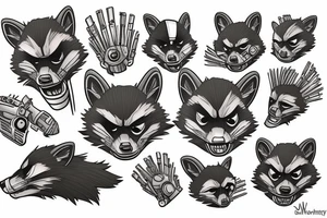 rocket raccoon from guardians of the galaxy tattoo idea
