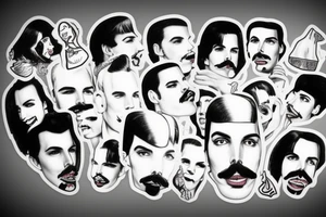 photos of freddie mercury smile tattoo idea