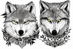 lone wolf in the forest tattoo idea