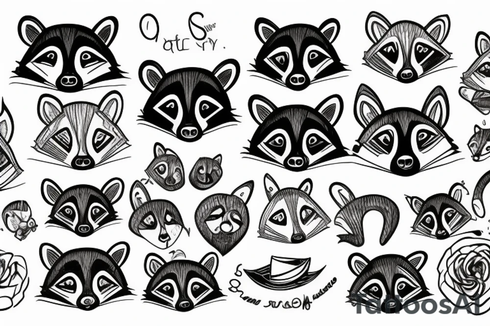 raccoon tattoo idea