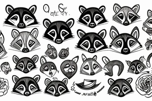 raccoon tattoo idea