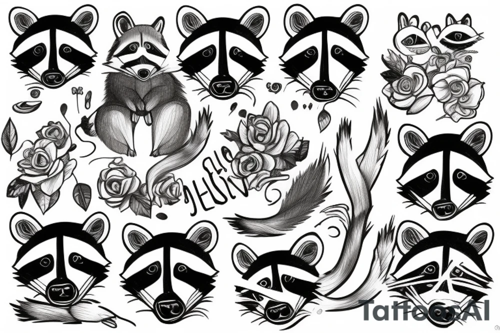 raccoon tattoo idea