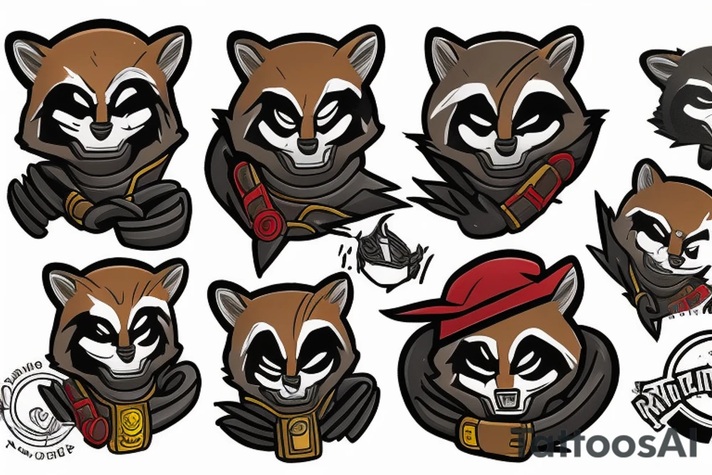 rocket raccoon from guardians of the galaxy tattoo idea