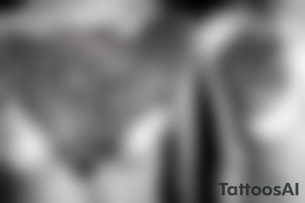 Girl eyes chest full length tattoo idea