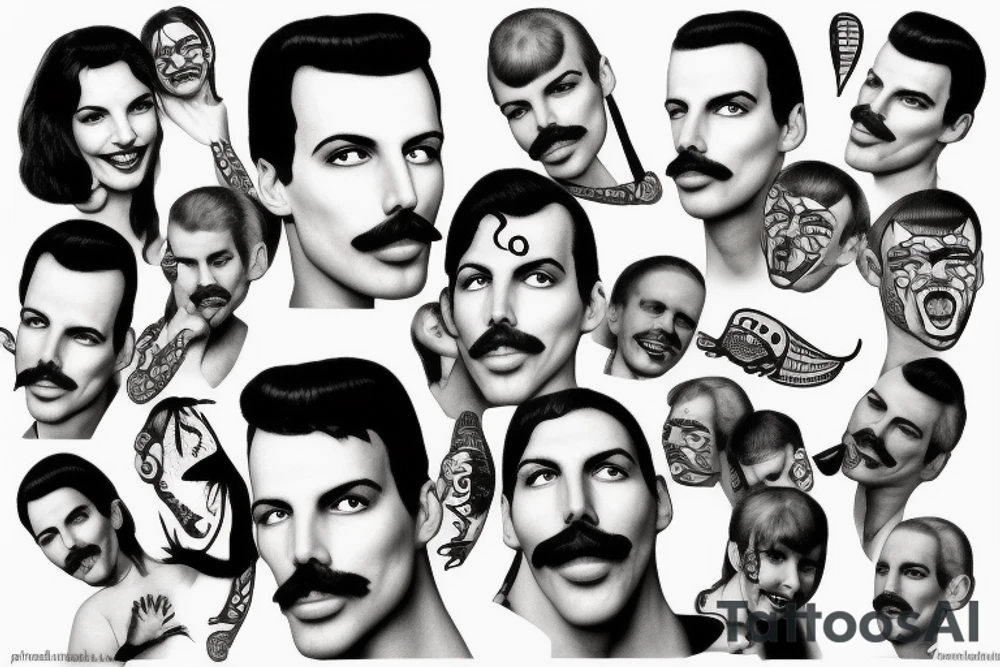 photo of freddie mercury smile tattoo idea