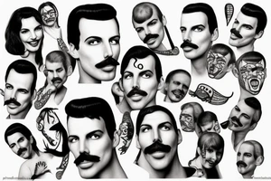 photo of freddie mercury smile tattoo idea