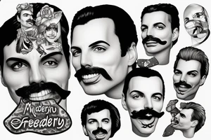 photo of freddie mercury smile tattoo idea