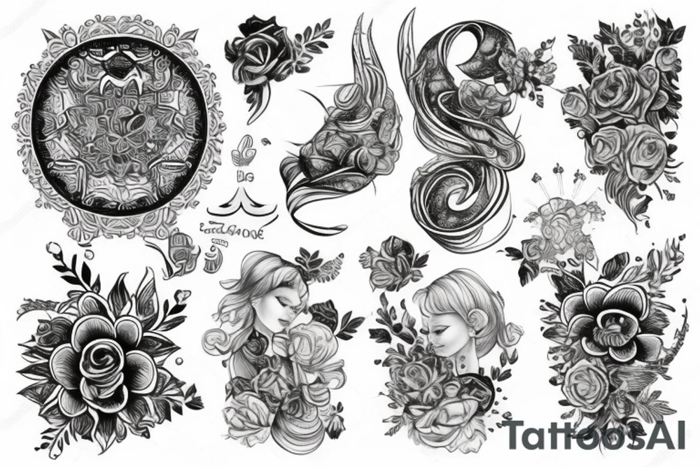 Рукав с львом на предплечье tattoo idea