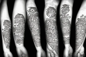 Cute Kthulkhu and earth tattoo idea