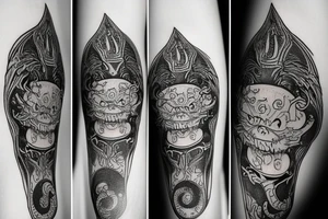 Cute Kthulkhu and earth tattoo idea