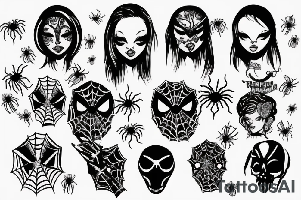 Spider with a girl's head tattoo idea