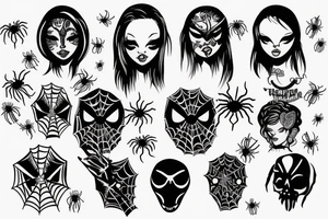 Spider with a girl's head tattoo idea