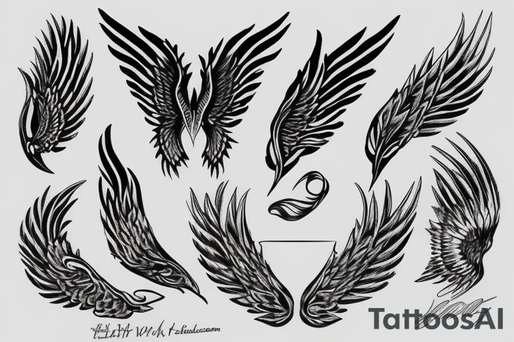 Mirrored Wings tattoo idea
