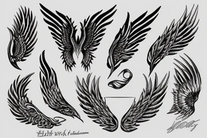 Mirrored Wings tattoo idea