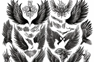 Mirrored Wings tattoo idea