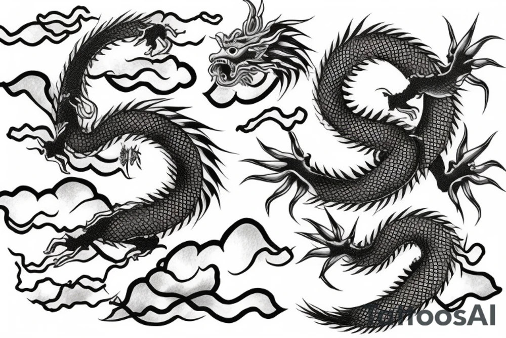 japanese dragon tattoo idea