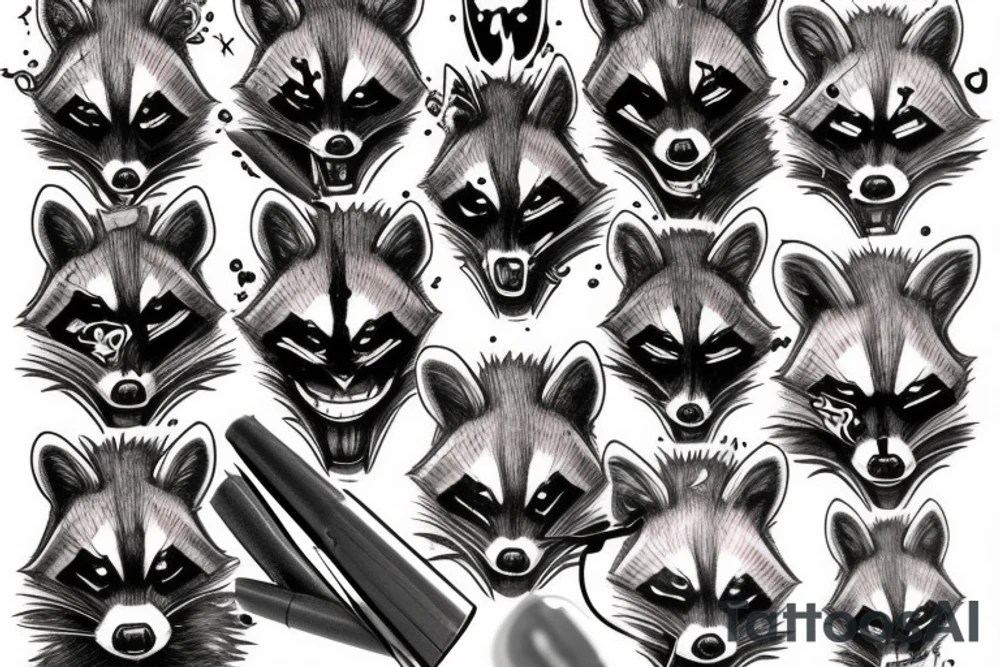 raccoon dark bloods hell tattoo idea