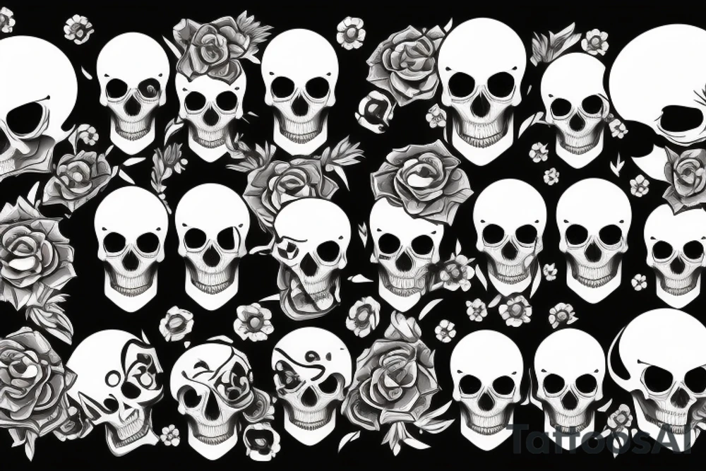 a skull in a moto helmet tattoo idea