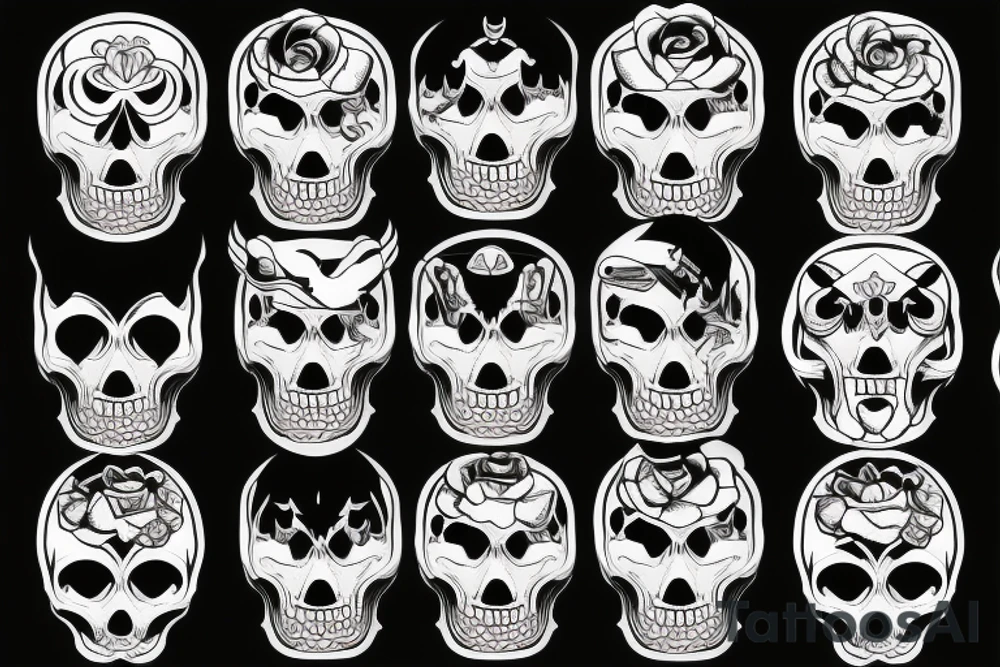 a skull in a moto helmet tattoo idea