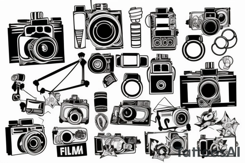 Film and video camera tattoo idea