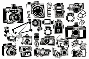 Film and video camera tattoo idea